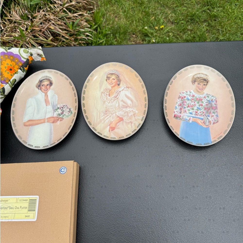 Set of Three Princess Diana Plates